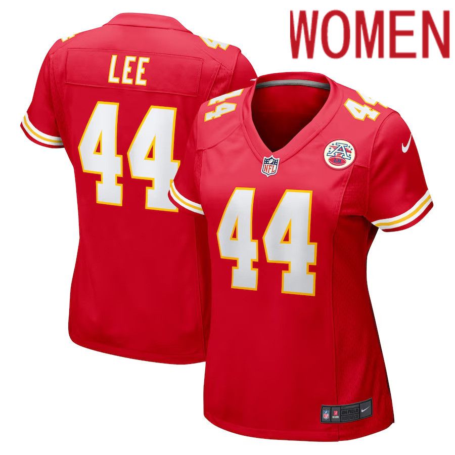 Women Kansas City Chiefs 44 Elijah Lee Nike Red Game Player NFL Jersey